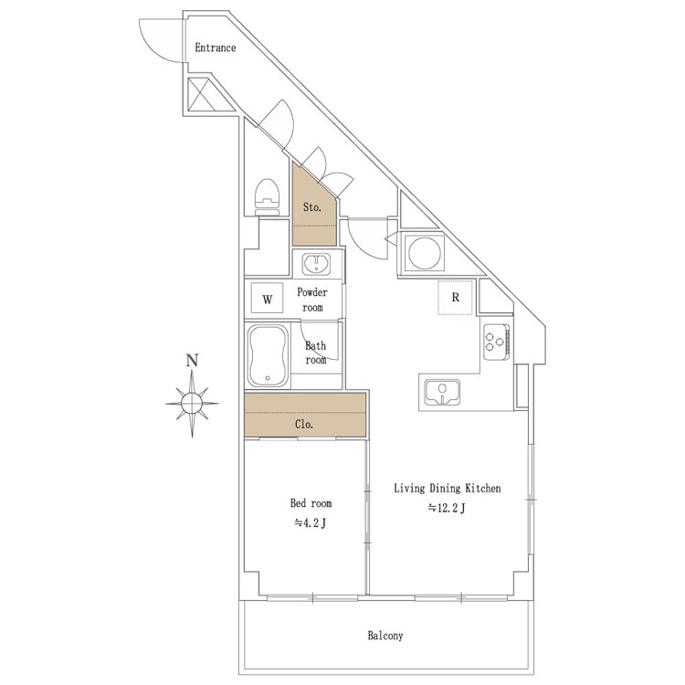 キャッスルマンション代官山 間取り図