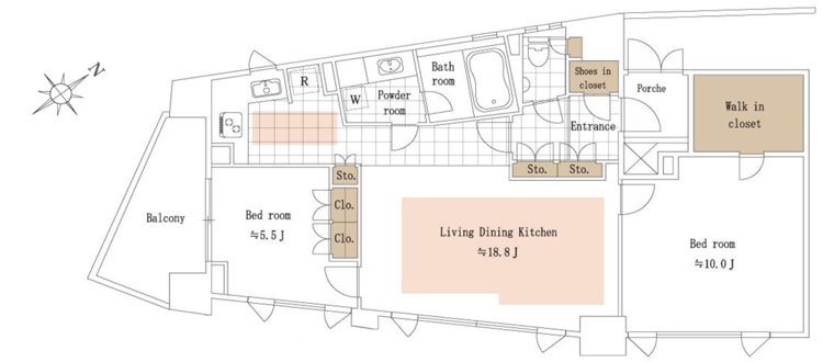 ピアース四谷 間取り図