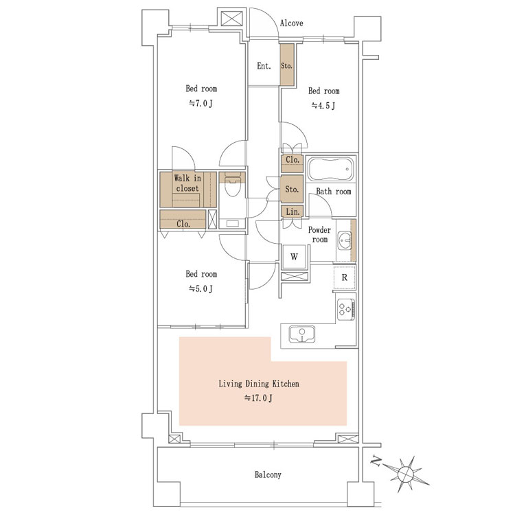 ピアース三軒茶屋 間取り図