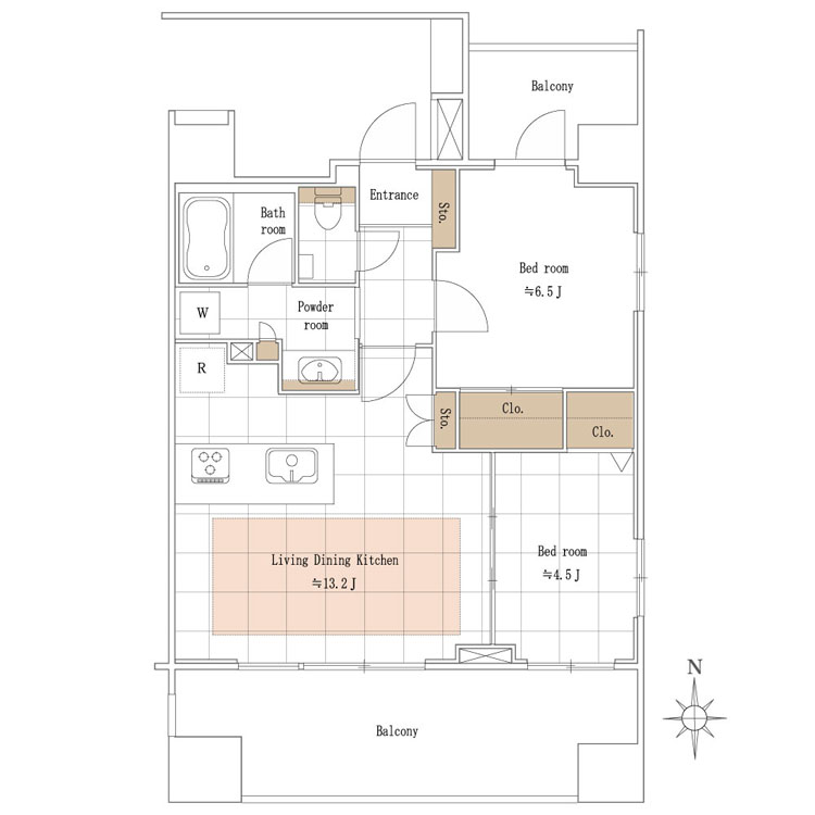 ブランズ南麻布 間取り図