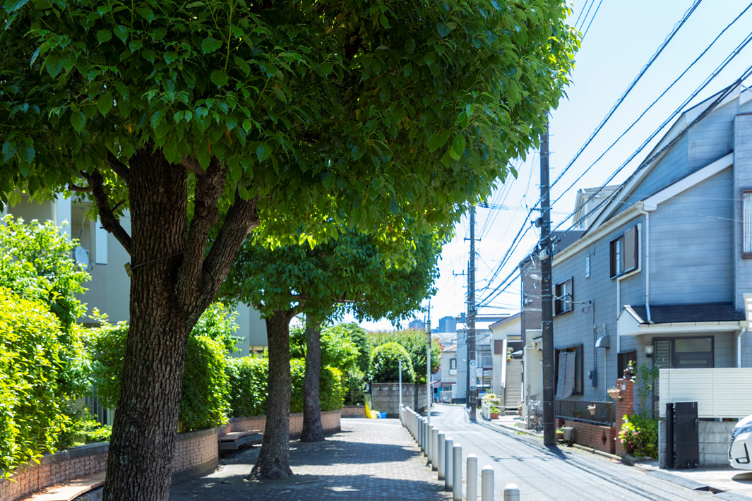 現地周辺の街並み