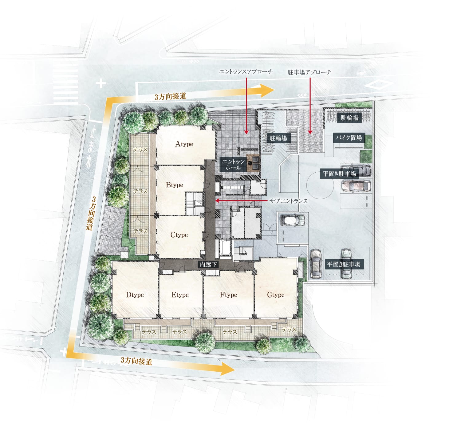 敷地配置イラスト