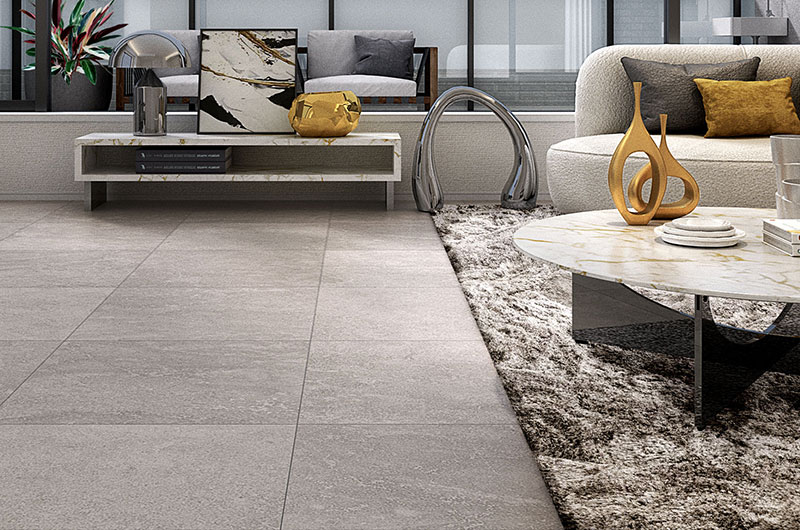 磁器質タイル貼り